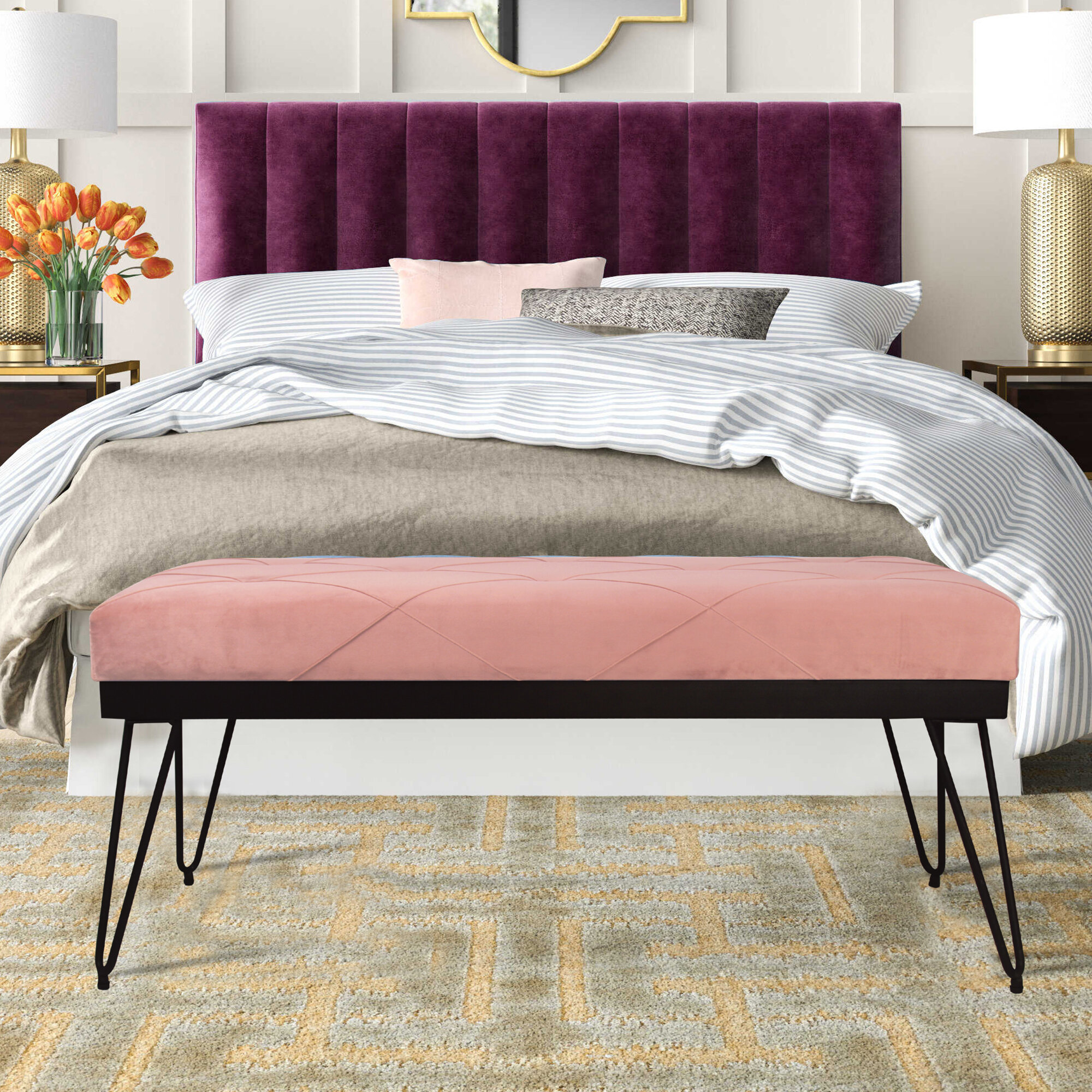 Wayfair Bed Bench - Greyleigh Thrapst Upholstered Bench Reviews Wayfair